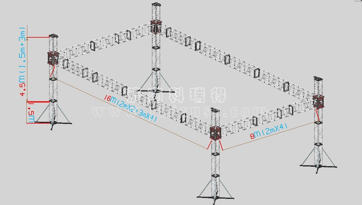16x8x4.5米燈光架